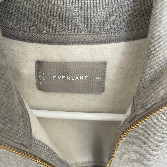 Everlane Heather Gray Zip-Up xxs - Picture 3 of 6